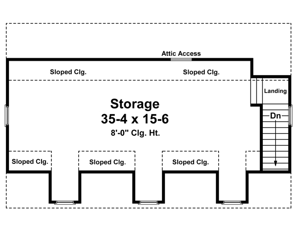 2nd Level Floorplan image of The Matilda House Plan