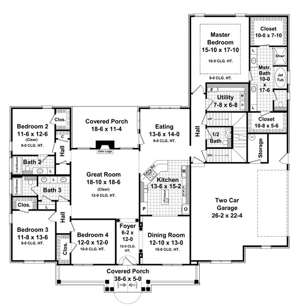 The Birchwood Avenue 8224 4 Bedrooms and 3 Baths The House Designers