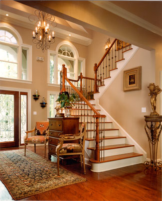 foyer design ideas. The two-story foyer of this