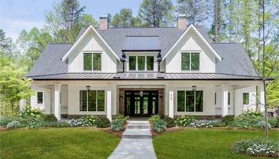 A Beautiful Modern Farmhouse with Perfect Symmetry