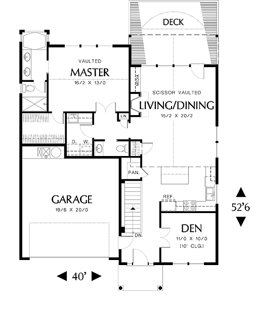First Floor Plan image of Wandell House Plan