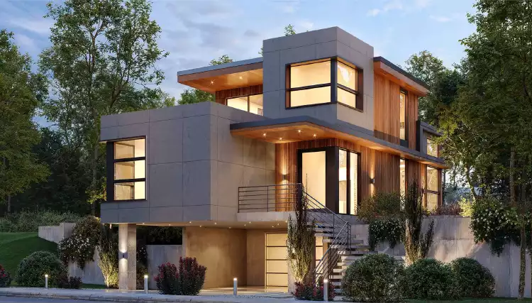 image of 2 story contemporary house plan 9271