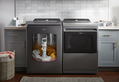 Whirlpool 5.2-5.3 cu. ft. Top Load Washer with 2 in 1 Removable Agitator