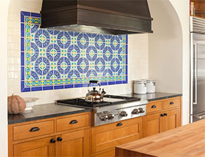 Fireclay Tile Spanish Colonial Revival Kitchen
