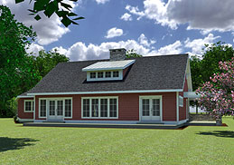 plenty of ENERGY STAR windows warm the open kitchen