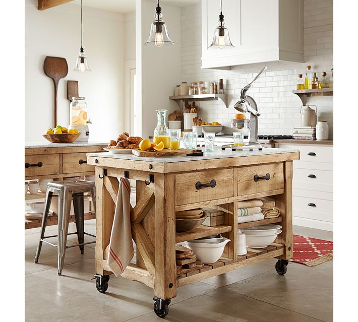 Pottery Barn Hamilton Reclaimed Wood Kitchen Island