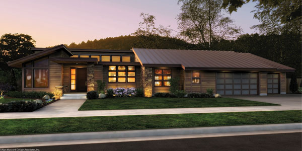 The Mercer house plan features plenty of windows to let in natural light. 