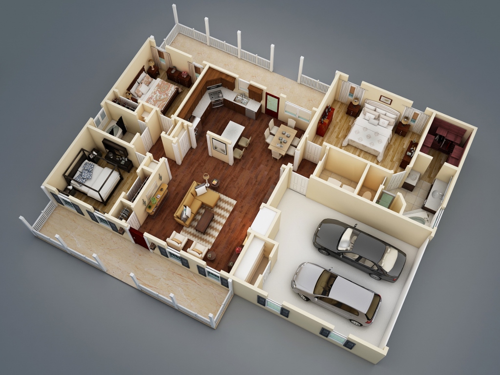 A Split Bedroom Floor Plan Ideal, Country Craftsman House Plan With Split Bedroom Layout