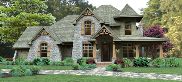 craftsman house plan, European house plan, two-story house plan