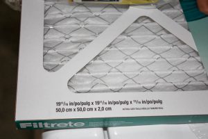 The mesh is usually on the back of the air filter, which faces inside the ducts. 
