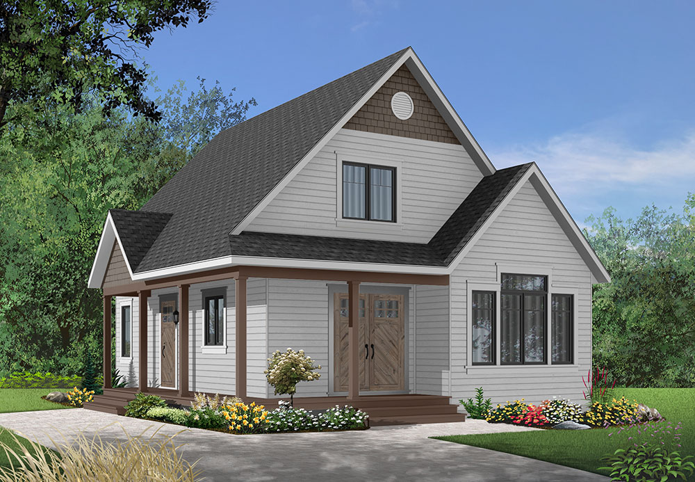 House Plan 4757: One Bedroom Home - Front Elevation