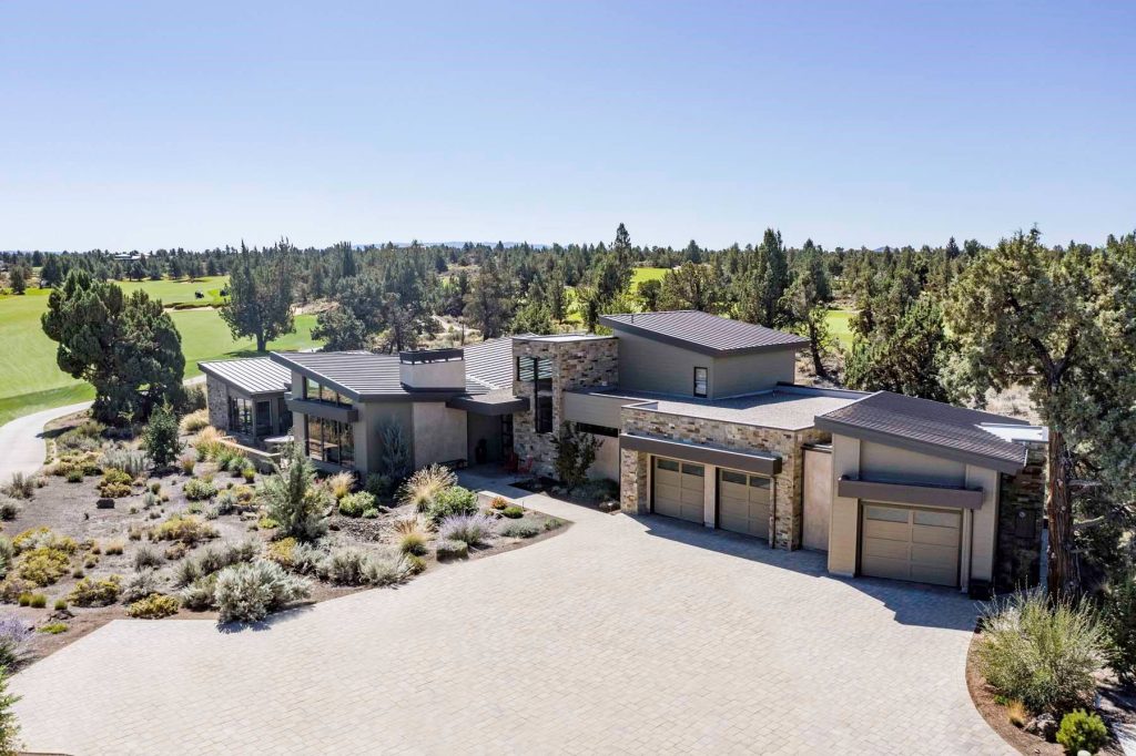 a dramatic contemporary ranch with tons of outdoor space