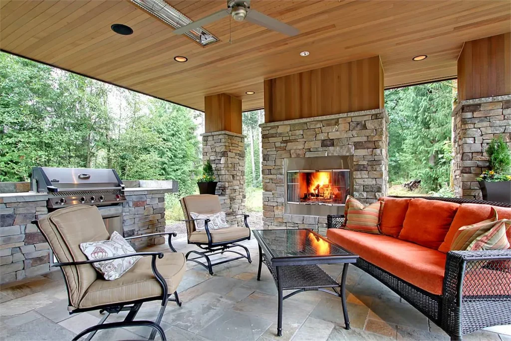 a luxurious outdoor living cabana