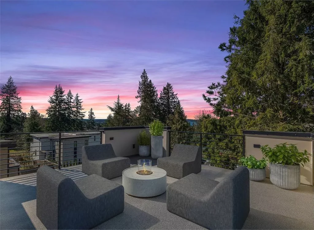 a roof deck on a home providing luxurious outdoor living