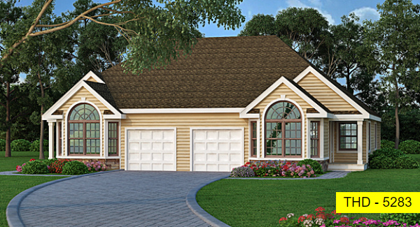 With a Master Suite, Den, and Full Hall Bath per Unit, This Plan Is Perfect for Empty Nesters