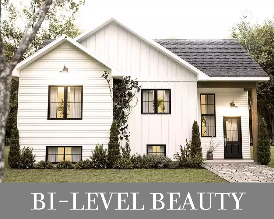 A Bi-Level Country Home with Four Split Bedrooms and Open Living in 2,050 Square Feet