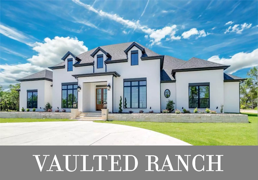 A Traditional Southern French Country Home with Four Split Bedrooms and Vaulted Living