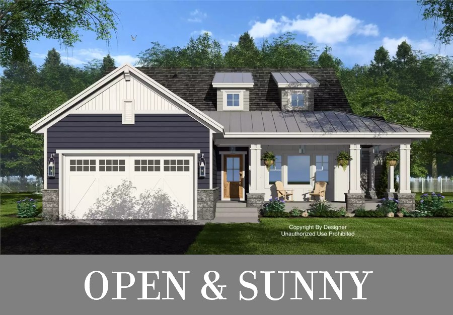 A Small Home with a Wraparound Porch, Open Living, Sunny Sitting, and 3 Bedrooms