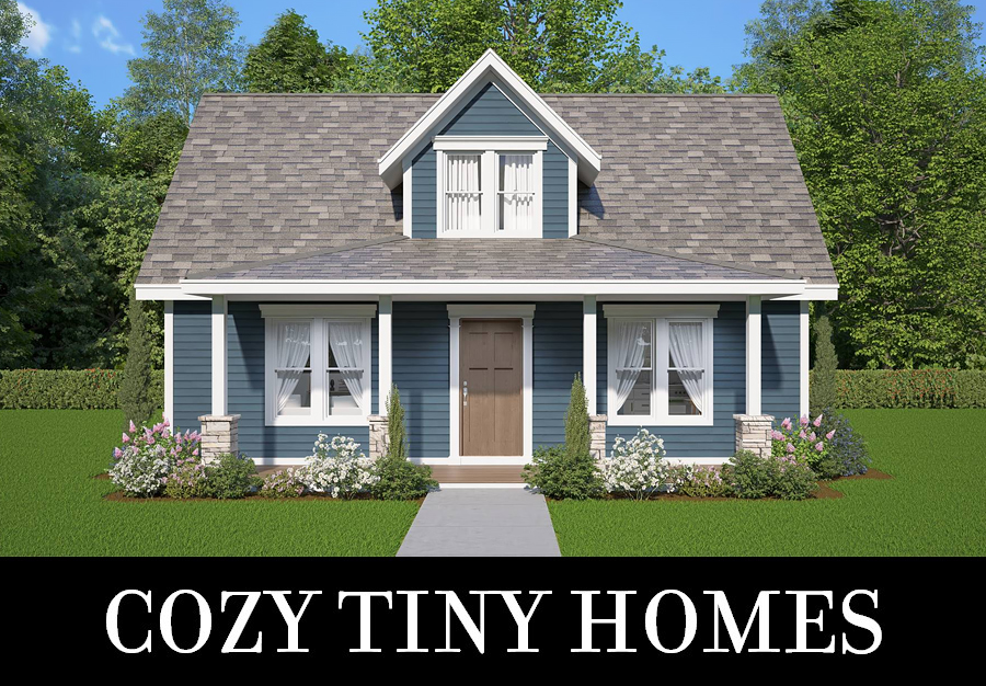 A New 600-Square-Foot Cottage with Open Living and Two Bedrooms in Back