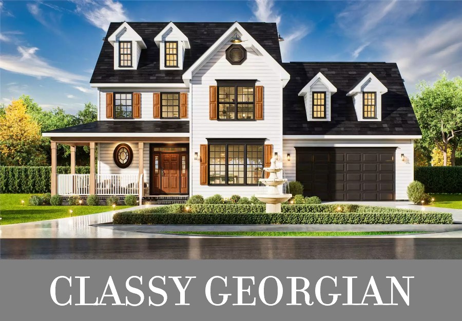 A Grand 2,391-Square-Foot Home with Georgian Style, Formal Living and Dining, and Three Grouped Beds