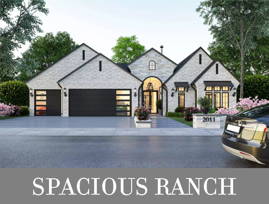 A Chic Ranch with 3,450 Square Feet, Four Split Bedrooms, Open Living, a Study, and Formal Dining