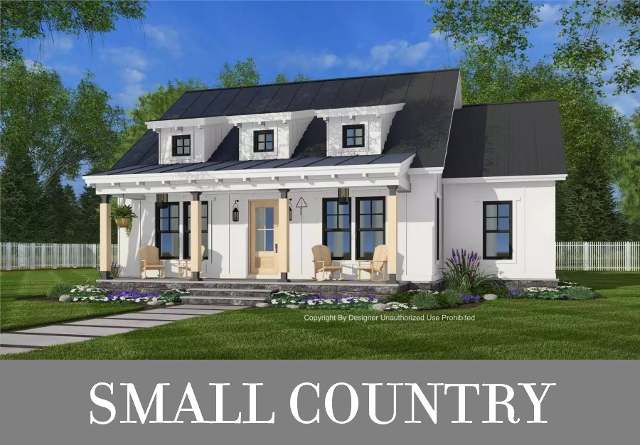 A Super Compact Country Ranch with Cute Dormers, Open Living, Three Bedrooms, and Two Bathrooms