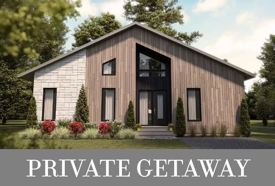 A 1-Bedroom Cottage with Open Living, an Office, and a Mezzanine and Reading Nook in the Loft