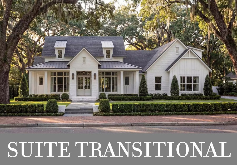 A Classy Farmhouse Ranch with Tall Windows, Open Living, 3 Split Bedroom Suites, and Porch Space