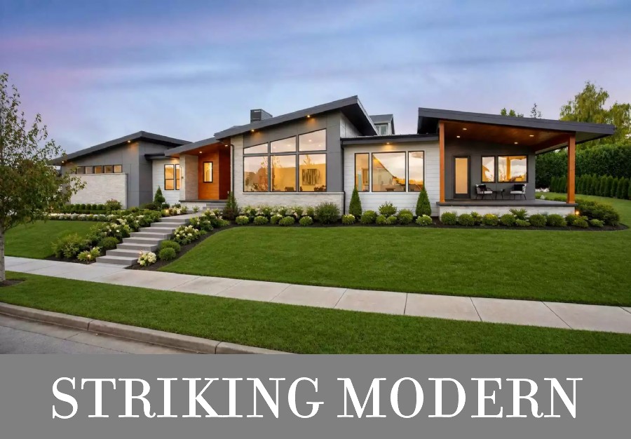 A Dramatic Modern Ranch with 2,586 Square Feet, 3 Bedrooms, 2.5 Baths, an Office, and Open Living