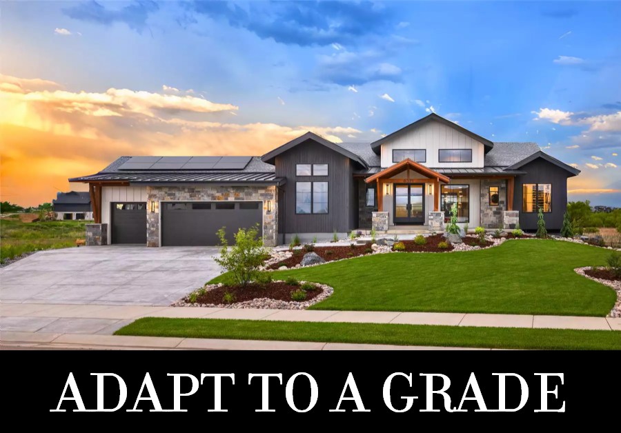 A Transitional Home for a Side and Downsloping Lot with a Finished Basement Level