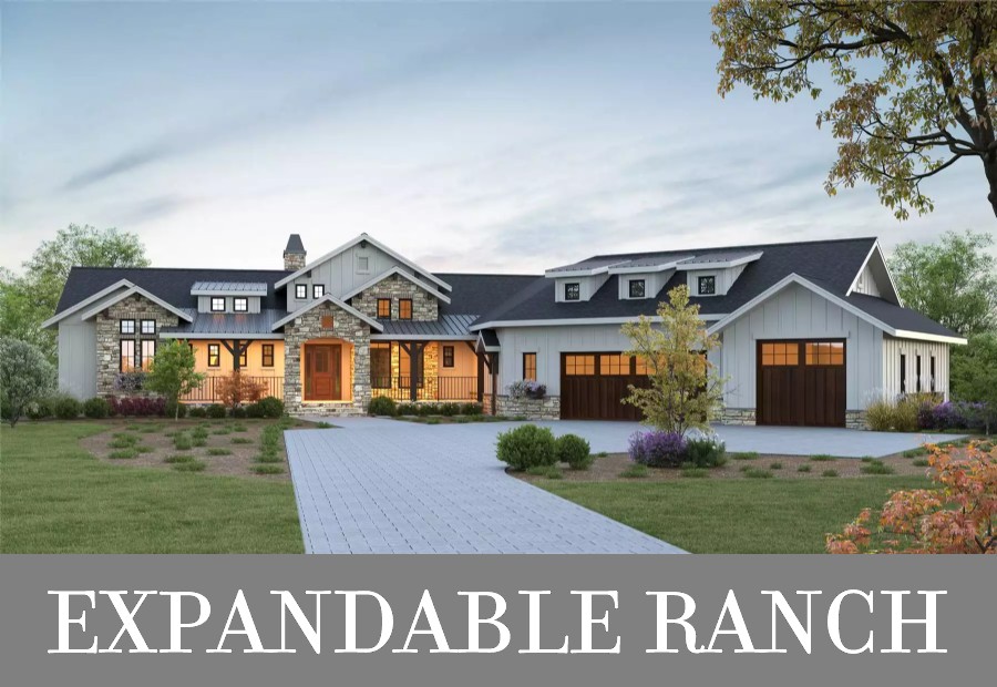 A Wide Farmhouse with 4 Split Beds on the Main Level and More Sleeping and Rec Space Downstairs