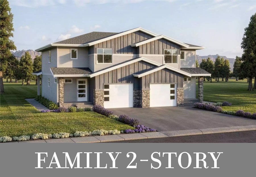 A 2-Story Transitional Duplex with 1,647-Square-Foot Units with 3 Bedrooms and 2.5 Baths