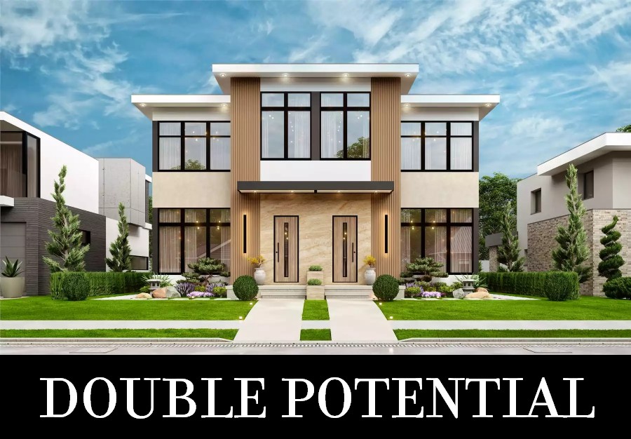 A Striking 2-Story Modern Duplex with Open Living, 3 Bedrooms, and an Office per Unit