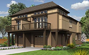 This Home Has Two Bedrooms on Two Floors and Defined Entry Areas for Better Organization