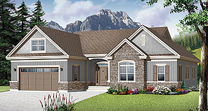 A Compact Cottage with a Large Master Suite, Open Floor Plan, and Basement Foundation Option