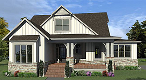 Midsize Home with Two Bedrooms per Floor, Open Concept Design, and Tons of Porch Space