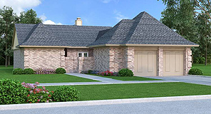 A Small, Traditional Three-Bedroom Home for Tight Lots That Preserves Privacy