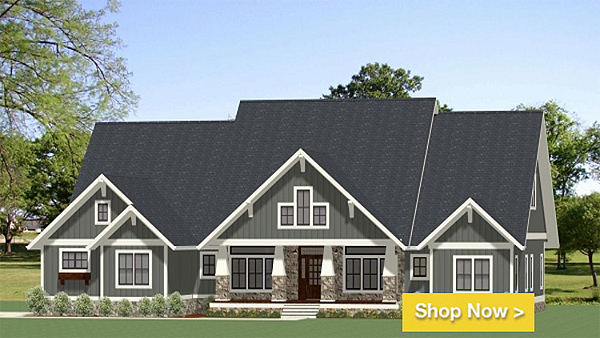 Check Out Our New Farmhouses, Like This Large, 4-Bedroom Plan with a Huge Mudroom, Study, and More!