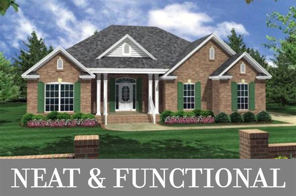 A Budget-Friendly Small Design with Split Bedrooms and a Unique Lineup of Shared Spaces