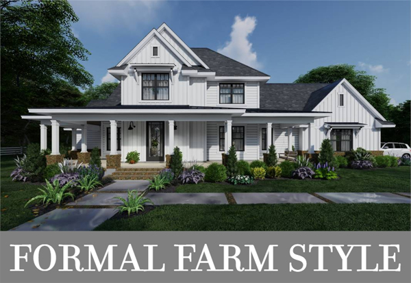 Check Out All the Renderings of This Spacious Farmhouse with Four Bedrooms, a Study, and a Bonus