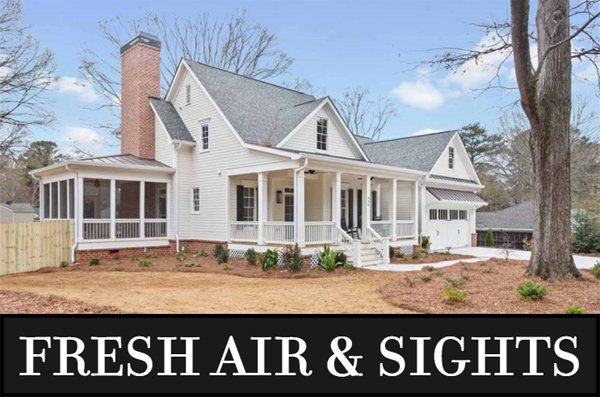 A Midsize Southern Farmhouse with a Great Front Porch and Screened Side Porch