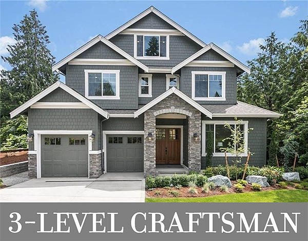 A Three-Story Craftsman-Inspired Design with a Bedroom, Rec Room, and Snack Bar on the Top Floor