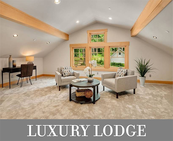 A Neat Bonus in a Rugged Lodge with 3 Bedrooms and a Den on the Main Level and a Bunkroom Upstairs