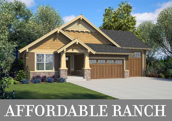 A One-Story, Three-Bedroom Bungalow with a 2-Car Garage Plus an RV Garage