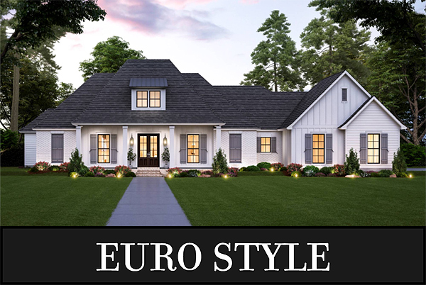 A One-Story French Country Home with Southern Flair, 4 Bedrooms, Formal Dining, and a Game Room