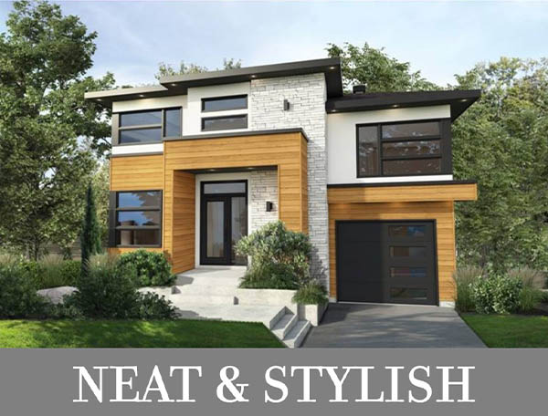 An Affordable Two-Story Modern Home with Three Bedrooms