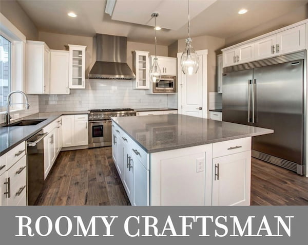 A Large Craftsman Home with a Compact Shape, a Traditional Layout on Two Stories, and a Big Kitchen