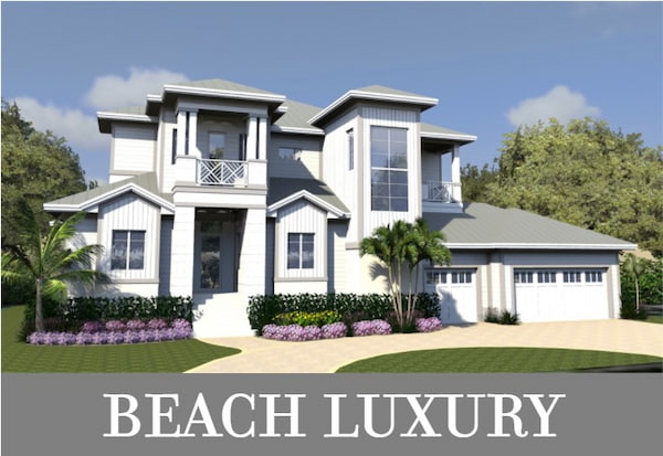 A Beach House with Bedroom Suites with Balconies Upstairs and a Luxurious Master on the Main Level