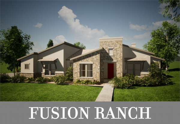 A Southwestern Ranch with Contemporary Style, a Study and Guest Room Off the Foyer, and More
