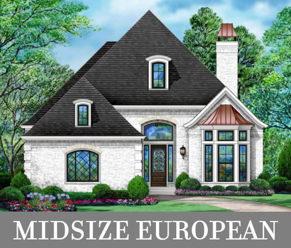 A Narrow European Design with 2,453 Square Feet, Three Beds, and Three Baths on One Story